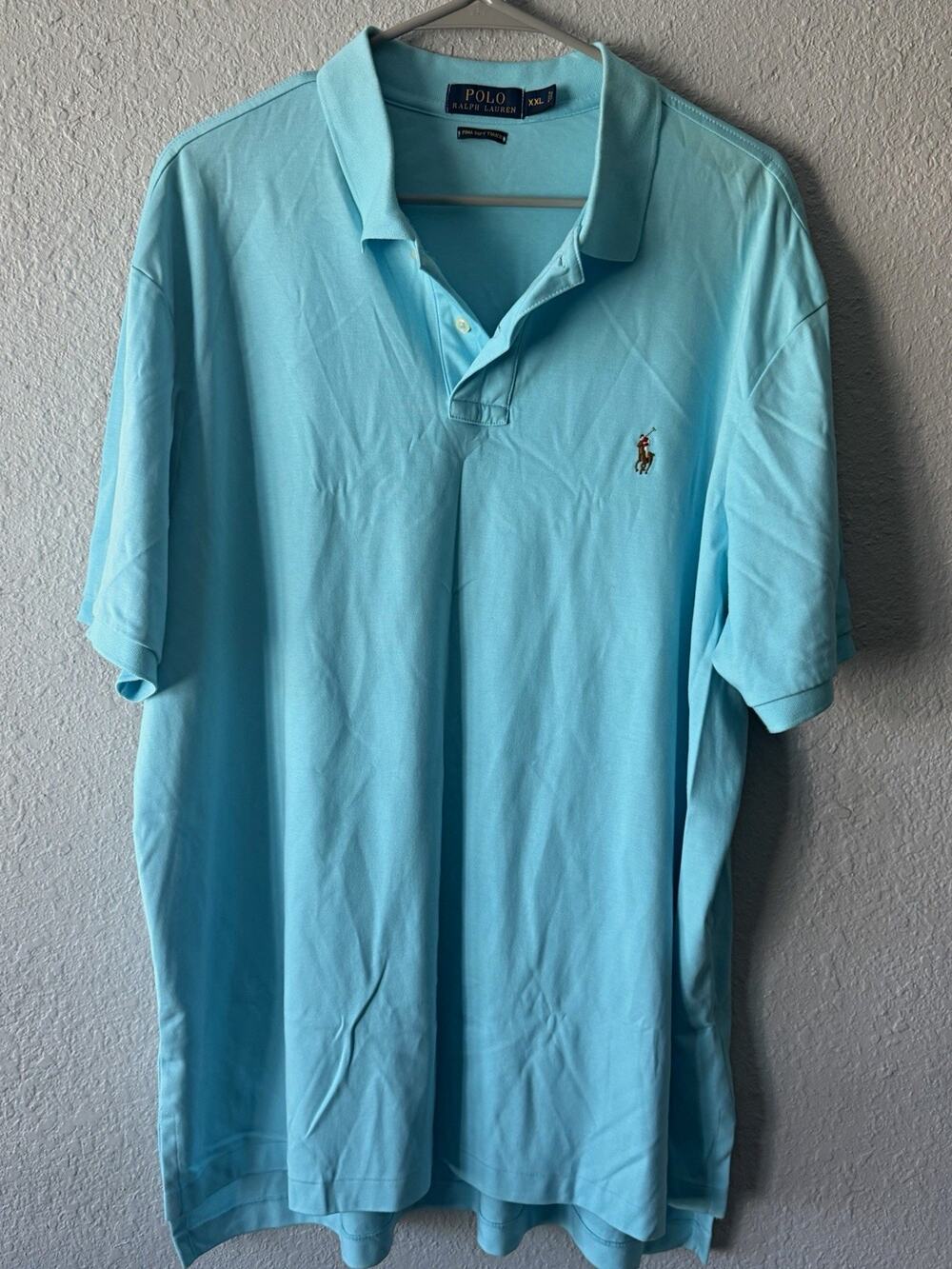 Polo Ralph Lauren Men’s 2XL Blue Pima Soft Touch Short Sleeve Polo